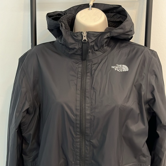 The North Face Boys Black/Gray Jacket Hoodie Warm Storm Full Zipper Size XL - Picture 2 of 11